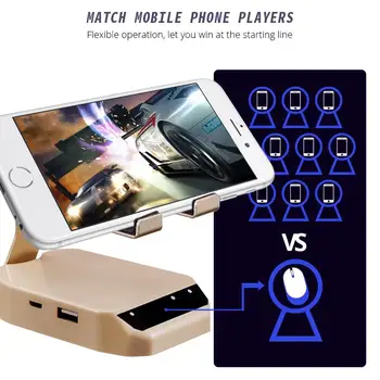 PUBG Bluetooth Klávesnicu, Myš Converter Stojan Herné PUBG Mobile Gamepad Radič Držiaka Telefónu Na Android/IOS