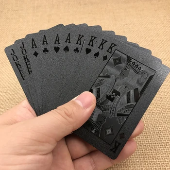 Black Poker Nepremokavé Plastové Hracie Karty Kolekcia Black Diamond & Japonské Budovy Pokerové Karty, Kreatívny Darček Štandard