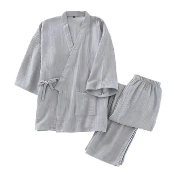 Šanghaj Príbeh Japonskom Štýle Dvoch-Dielny Oblek Bavlna Župan Pyžamo Kimono Župany Sleepwear pre Pár