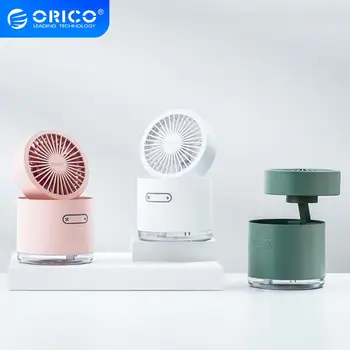 ORICO Prenosné USB Ventilátor Chladiča s 300 ml zvlhčovač Vzduchu Nastaviteľný Stôl LED Ventilátor, 3 Rýchlosti Nabíjateľná Office Home Vonkajšie