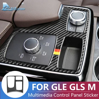 Rýchlomer na Mercedes Benz GLE GLS M Trieda Príslušenstvo karbónová Nálepka Interiérom Auta, lakťová opierka Multimediálne Ovládací Panel