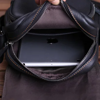AETOO Hlavu kožené muž taška, jeden-ramenný sklonom taška, bežné malá taška, kože ručne vyrobené vertikálne módna taška
