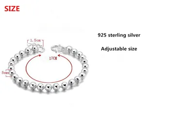 Veľkoobchod 925 sterling silver módne loptičku dámske náramky šperky ženské č fade darček k narodeninám náramok drop shipping