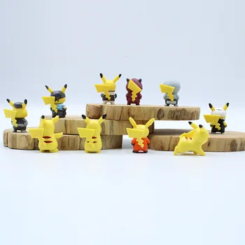 Tomy Pokemon 4cm 10pcs pikachu Garáž Súpravy anime akcie obrázok bábiky hračky micro dekorácie pre deti