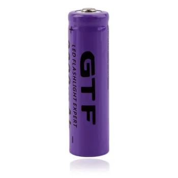 GTF 4pcs 14500 3,7 V 2300mAh Nabíjateľná Li-ion Batérie Na Baterku + EÚ a USA Nabíjačky Batérií, Nová Farba Fialová Drop Shipping