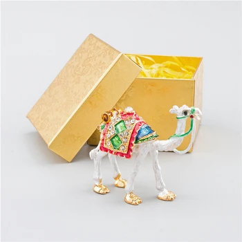 H&D Crystal Camel Trinket Box Dekorácie, Figúrky Zvierat Závesné Roztomilý Camel Trinket Šperky Držiteľ Boxy Zberateľskú Lady Darček