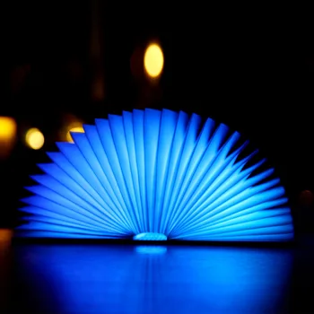 5 Farieb Drevená Kniha na Čítanie Prenosné USB Nabíjateľné LED Magnetické Stmievateľné Skladacia Nočné Svetlo Stolná Lampa Domova Dropshipping
