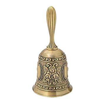 Ručné Bell, Kovové Tón Krúžok Alarm Ruke Držať Služby Hovoru Bell Ploche Bell Čaj Večera Bell Hry Bell, Vianočný Zvonček Zlato