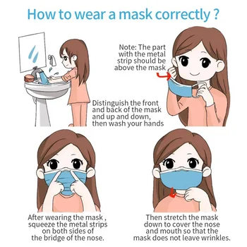 Na Sklade! 100ks Masku, Jednorazové Masku na Tvár 3 Vrstvy Detí Maska Filter Prachu Úst Maska pre Deti Dieťaťa Strmeň Ochranné Masky