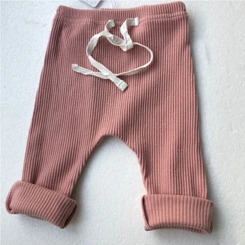 Detské bavlnené nohavice veku 6m-2 rokov, baby, dievčatá bežné nohavice 2020 nové jeseň zima deti, oblečenie pre dievčatká jednoduché nohavíc