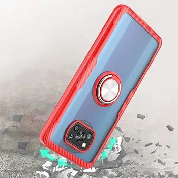 KEYSION Módne Jasné Shockproof Prípade POCO X3 NFC X2 M2 Pro Transparentný Krúžok Telefónu Zadný Kryt pre Redmi 9C 9A bod 9 Pro Max