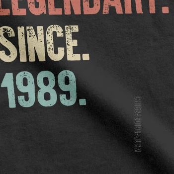 Retro Vintage 30. T-Shirt Narodeniny Legendárny Od roku 1989 Muž T-Shirts Zábavné Bavlna Krátke Rukávy T-Shirt Nový Príchod Oblečenie