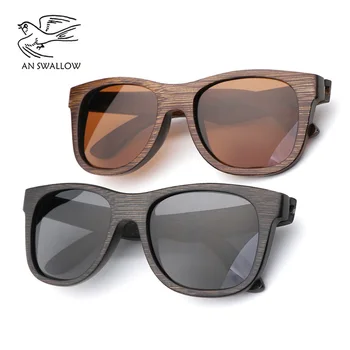 Nové retro trend Polarizované slnečné Okuliare bambusové drevo slnečné okuliare pre mužov jazdy slnečné Okuliare, anti-uv okuliare TAC objektív UV400