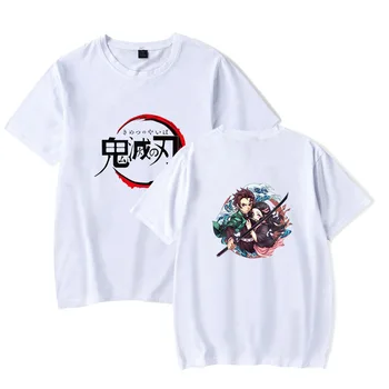 Démon Vrah Kimetsu č Yaiba t shirt anime plus veľkosť topy tees mužov krátky rukáv t-shirt letné tričko chlapčenské oblečenie