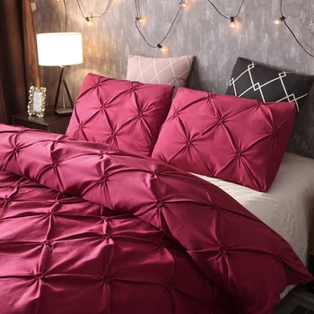 Denisroom Luxusná posteľná bielizeň Nastaviť šedá Obliečky Kryt Nastaví Farbou prikrývky King Bed Nastaviť manželská posteľ paplóny Č List XY51#