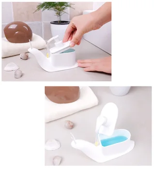 Príslušenstvo Kúpeľňa Cartoon Slimák tvaru Tekuté Kozmetické Úložný Box Dávkovače Mydla Noviny Šampón Fľaša Dávkovanie
