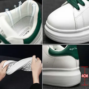 Hrubé-soled biele tenisky ženy móda flitrami jednoduché, bežné ženy, športová bežecká obuv ženy zapatos deportivos ZA-209