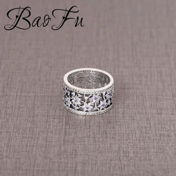 Klasické 925 Sterling Silver Ring Lesklé Mikro Štandardné Kvet Flip Luxusné Krúžok je Vhodný Pre Ženy Výročie Vysokej Šperky