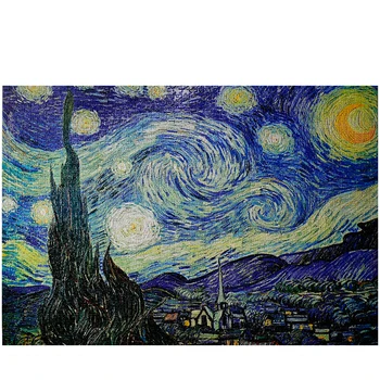Puzzle 1000 Kusov Van Gogh Art Dospelých, Hviezdna Noc Romantický Skladačka Zábava olejomaľba Deti, Vzdelávacie Hračky pre Deti, Darčeky E5PT
