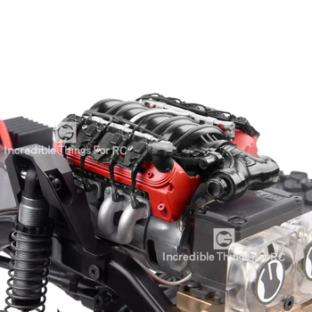 RC Auto LS7 V8 Simulovať Motora Chladenie Motora Fanúšikov Radiátor Držiak pre 1/10 RC Crawler TRAXXAS TRX4 TRX6 AXIAL SCX10 90046 VS4