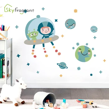 Cartoon loď nálepky na stenu detské spálňa decor steny v obývacej izbe dekor samolepiace nálepky domova deti miestnosti dekorácie
