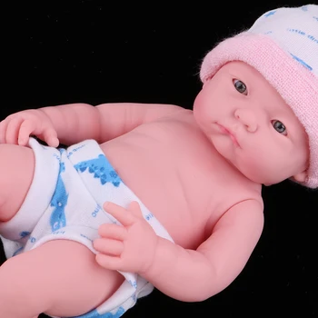 25 cm Krásny Realistický Mäkké Silikónové Znovuzrodené Dieťa Dievča Bábiku V Ružovej Oblečenie, Hračky