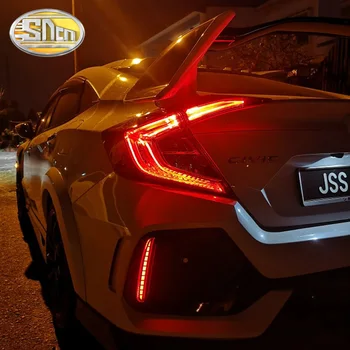 Pre Honda Civic Hatchback Type R 2016 - 2020 3-v 1, Funkcie LED Zadný Nárazník Hmla Žiarovka Brzdového Svetla Dynamické Zase Signál Reflektor