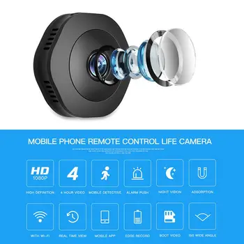 Mini DV/ WiFi Kamera Home Security Kamera HD 4K 1080P Nočné Videnie Detekcia Pohybu Actie Fotoaparátu, Snímača pohybu Videokamera