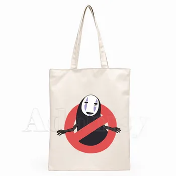 Odvážneho Preč Japonské Anime Hayao Miyazaki Totoro Tote Bag Unisex Plátené Tašky Nákupné Tašky Vytlačené Bežné Skladacia Taška Cez Rameno