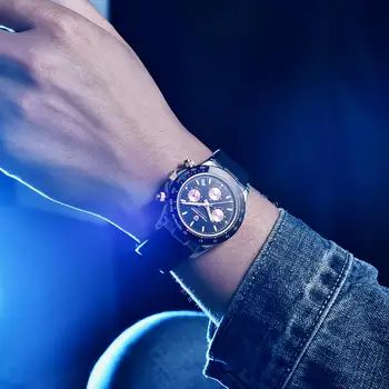 PAGANI DIZAJN 2020 Nové silikónové mužov automatický dátum hodinky quartz športové mužov chronograf zafírové sklo módne hodinky Japonsko VK63