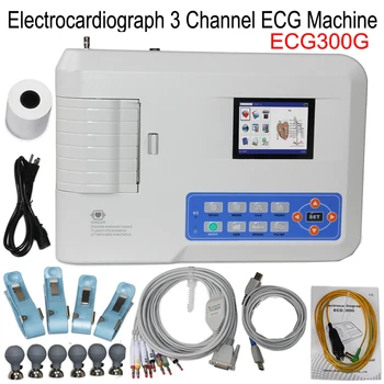ECG300G Digitálne Elektrokardiograph 3 Kanál 12 Viesť USB EKG Stroj EKG Hd Monitor S Termálnou Printing System+Softvér
