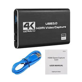 USB3.0 kompatibilný s HDMI Zachytiť Kartu 4K 1080p 60Hz 60FPS Video Obrazovky Dongle Živé Hry Pre Linux, Mac OS, Windows,Ps4
