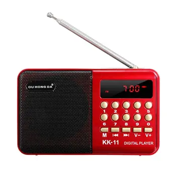 Mini Prenosné Ručné K11 Rádio, Multifunkčný Digitálny FM USB TF MP3 Prehrávač Reproduktor Zariadenia Dodávky
