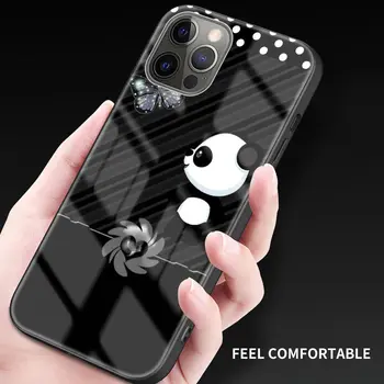Luxusné Sklenené Telefón puzdro Pre iPhone 11 Pro Max 12 Mini 7 8 X XR XS 6 6S Plus SE 2020 Capa Kryt Plášťa Roztomilá Panda Cartoon Coque
