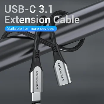 VENCIE USB C Predlžovací Kábel Mužov a Žien Typ C Extender Kábel Thunderbolt 3 4K Kábel pre MacBook Typ C 3.1 Predlžovací Kábel