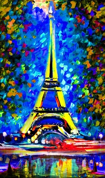 Paríž Veža 5D DIY Diamond Maľovanie Cross Stitch Plné Kolo AB Výšivky Mozaikové Obrázky Podľa Čísla Kamienkami Výzdoba Domov