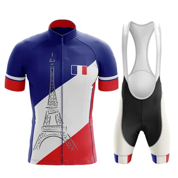 Maillot Cyclisme Homme Pro Nové Cyklistické Sady Letných francúzsky Vyhovovali 19D Gél Pad Triatlon Skinsuit Bicykli Jednotné Go Pro Jersey Nastaviť