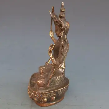 Bytové Antique Brass Manjushri Sochu Budhu Dekorácie Interiéru Remeslá