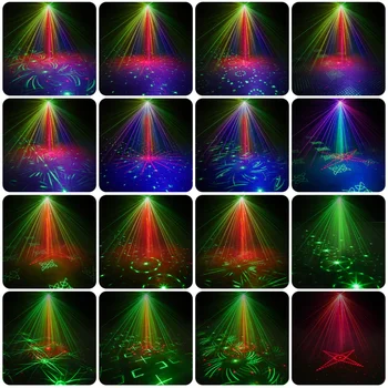 60 Režimy RGB LED Disco Svetlo USB Nabíjateľné Domácej Strany Laserový Projektor Lampa pre KTV DJ Tanečný Parket Fáze Efekt Osvetlenia Zobraziť