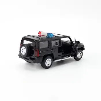 1:43 Mierka Diecast Toy Model Auta Hummer H3 SUV Super Polícia Vzdelávacie Zber Vytiahnuť Späť Dvere Openable Darček Pre Deti
