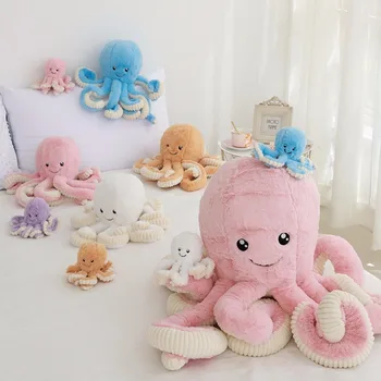 40-80 cm Krásny Simulačné Octopus Prívesok Plyšové plyšová Mäkká Zvierat bytové Doplnky Roztomilá Bábika Deti Darčeky