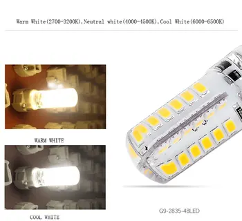 6pcs 10pcs G9 led 220V 110V Žiarovka Lampada G9 LED 3W Kukurica Svetlo Lampy je 4000 K Blanco Frio neutro Calido SMD2835 Nahradiť 20W Halogénové