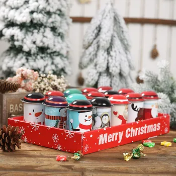 1pc Noel Santa Claus Červená Candy Dragee Box Čačky Vianočné Dekorácie pre Domov Ozdoby Nový Rok 2021 Darček pre Deti Navidad