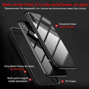 Magnetické Adsorpcie Kovové puzdro Pre Samsung Galaxy S8 S9 S10E s rezacím zariadením S10 Poznámka 20 Ultra 8 9 10 Plus Obojstranný Tvrdeného Skla Kryt