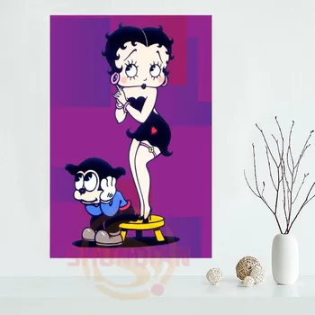 Vlastné plátno plagát Betty Boop plátno na maľovanie plagátu Vysokej Kvality na steny Umenie plagátu Tkaniny Tkaniny Tlač