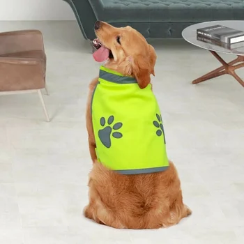 Pes Reflexná Vesta S Vysokou Viditeľnosťou, Priedušná Bunda Pet Pohodlné Bezpečnosti Oblečenie Fluorescenčné Postroj Kabát Oblečenie Outdoor