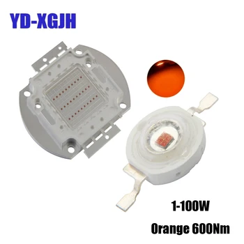 10PCS/veľa LED High Power Chip Žltá Oranžová 1W 3W 5W 10W COB LED Žiarovka na Svetlo Lampy 595Nm - 600Nm / 600Nm - 605Nm Integrované urob si sám