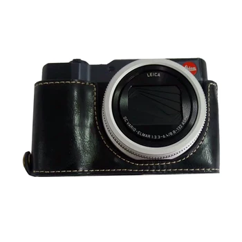Pu Kožené pol Prípade, Ochranné Polovicu Tela Kryt Základne Pre Leica D-Lux Digitálny Fotoaparát taška Spodný Otvor Verzia