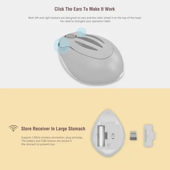 Roztomilý Škrečok Tvar 2,4 GHz Bezdrôtovou Myšou 1200DPI Optical Mouse pre Počítač, Notebook mouse bezdrôtový Počítač Office игровая мышь