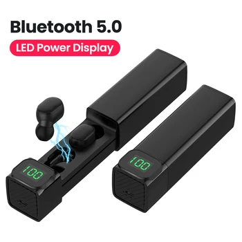 TWS Bezdrôtové Slúchadlá Bluetooth V5.0 Slúchadlá HIFI Stereo LED Displej Športové Nepremokavé Redukcia Šumu Slúchadlá Pre HUAWEI IOS
